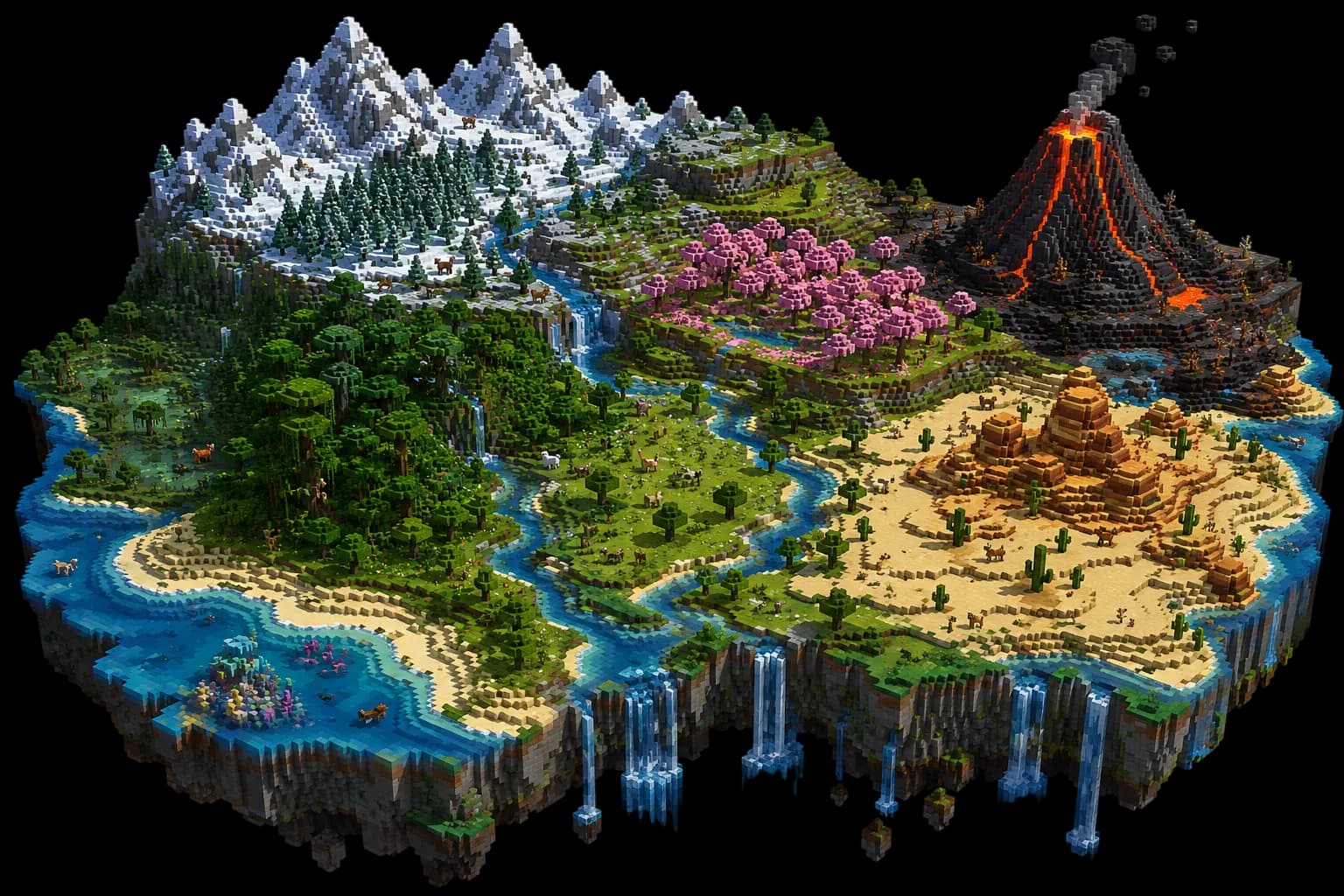 Floating biome island